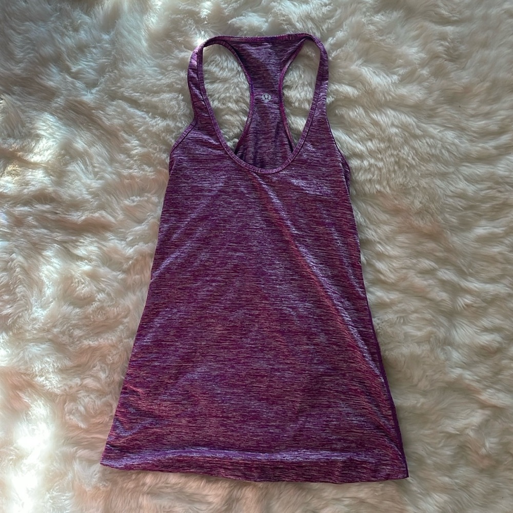Lululemon purple tank top racerback small s heather heathered